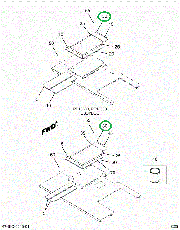 2208987C4 PANEL DASH AND TOE PLYWOOD FL