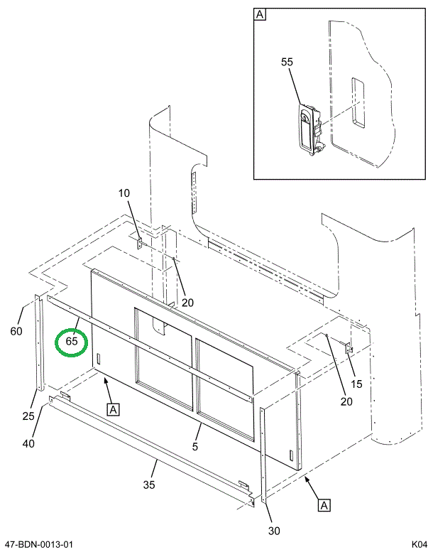 2209080C1 MOULDING  REAR  TRIM HORZ TOP