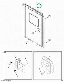 2209223C4 Fr, Door Assembly Ada Lift Hin