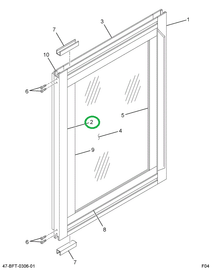 2209452C1 RAIL  *SASH VERT FRT AFT DRVR