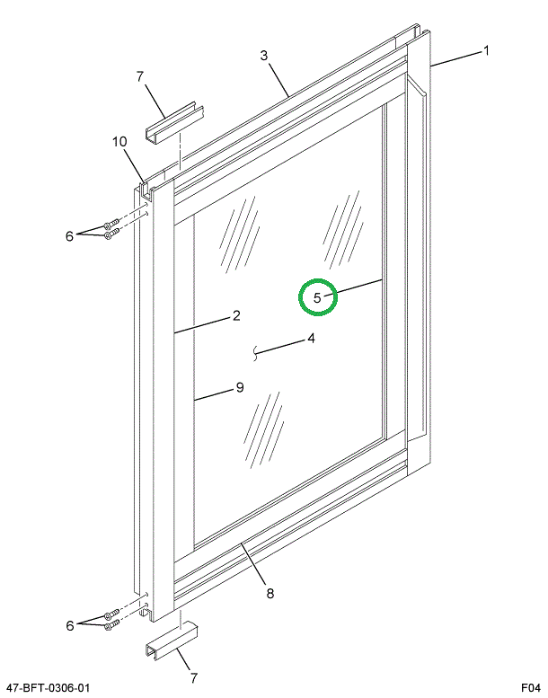 2209464C2 GLAZING  GLASS  DRVR STORM WDO