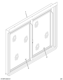 2209505C94 WINDOW  DRVR STORM  ASSY BLACK