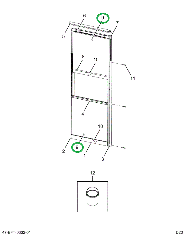 2209534C1 GLASS  PASS  S/S 18 TEMPERED