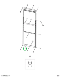 2209535C1 Glass, Tempered Split Sash Pas