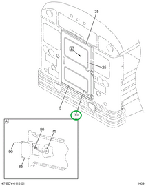 2209764C1 GLASS DOOR RR BTM TEMP TINTE