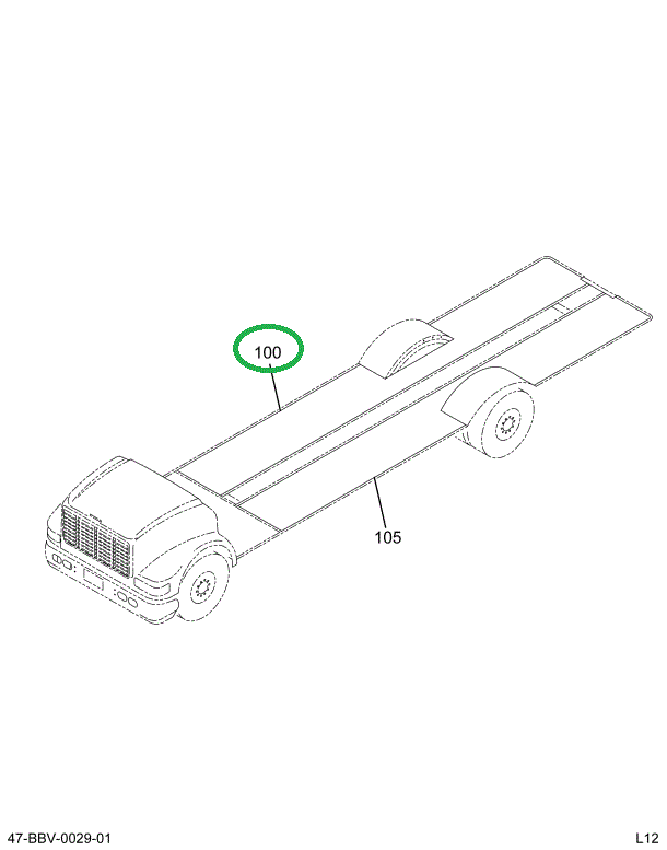 2210157C1 Floor Mat, Cab, Smooth 1/8 X 3