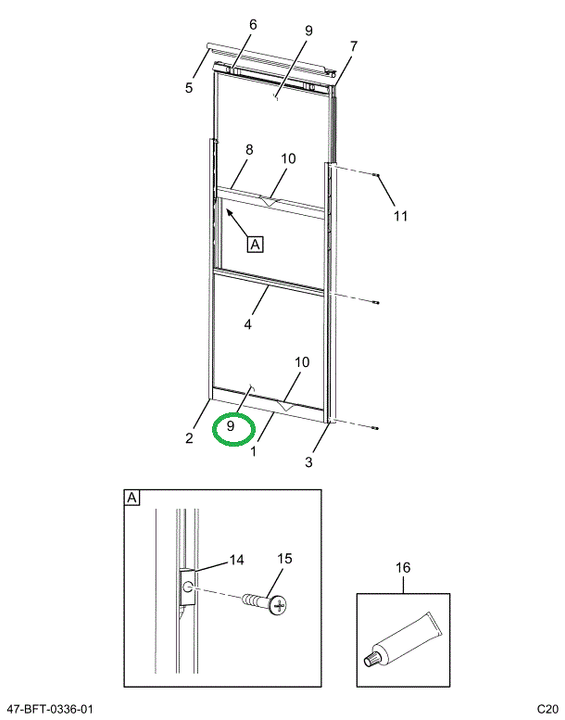 2210692C1 Glass Split Sash