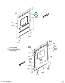 2210803C1 POST-CAP  FWD  DOOR STD