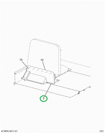 2210879C3 Panel, Modesty 45 Inch L Entra