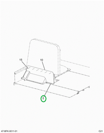2210892C3 Panel, Modesty 36 Inch L With
