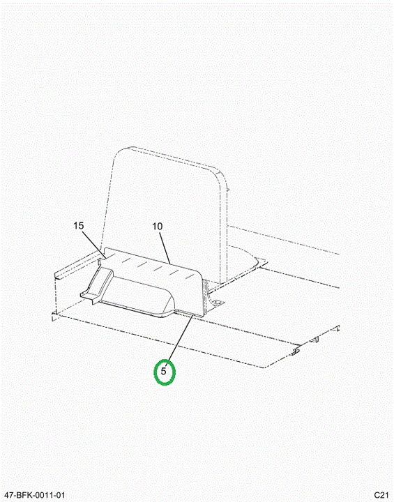 2210892C3 Panel, Modesty 36 Inch L With