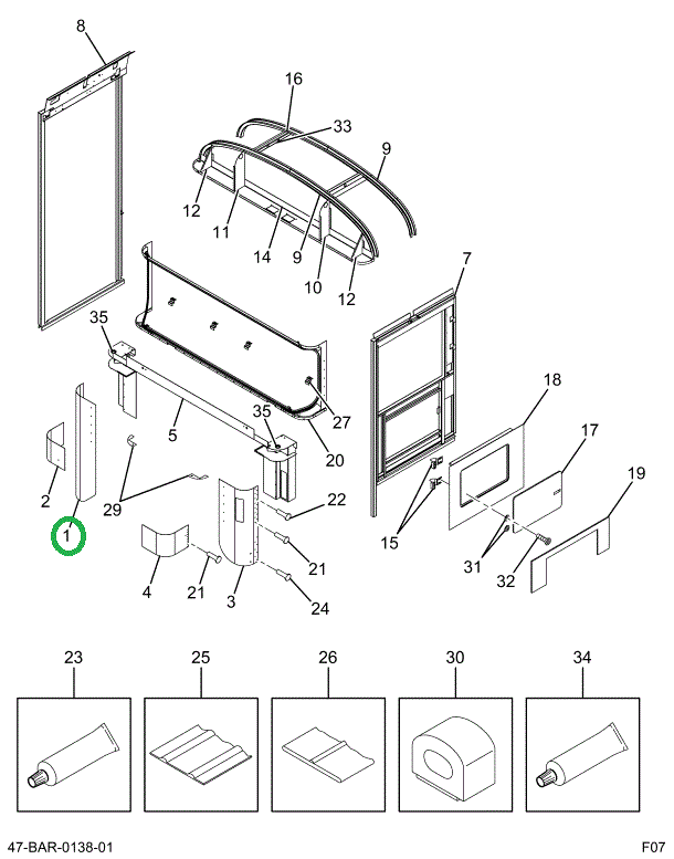 2210981C2 PANEL   COWL LEG OUTER RH 22.7