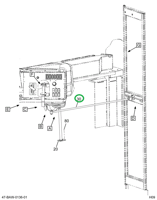 2211414C1 Rod Assembly, Manual Door Cont