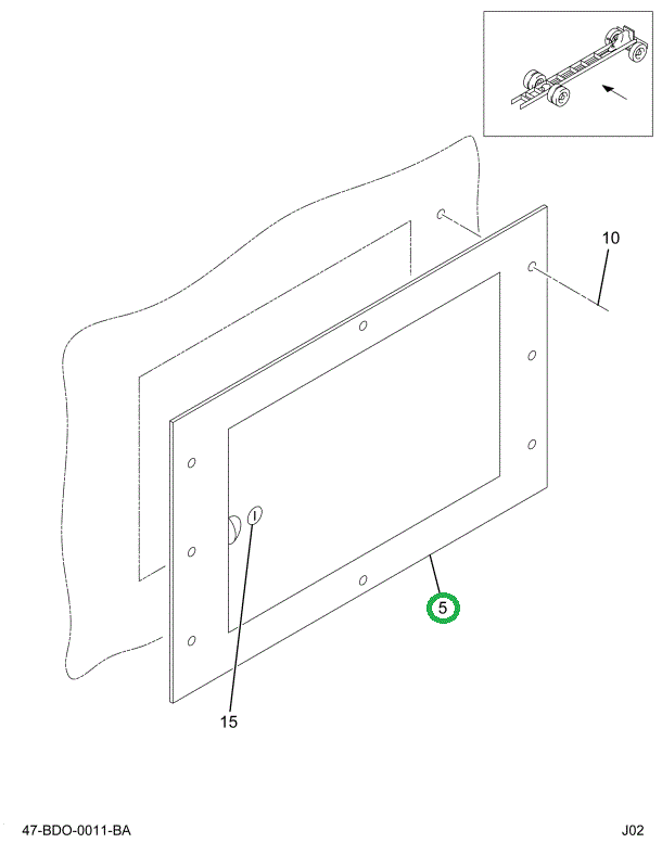 2211464C92 Door Assy, Fuel Access, Bus Bo