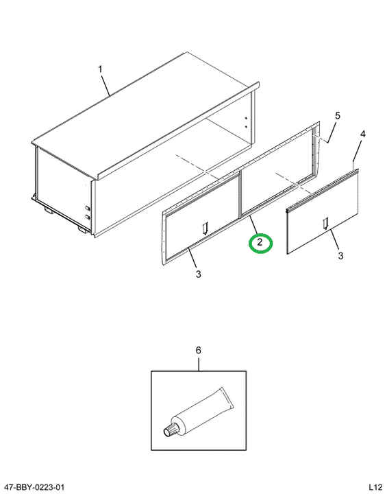 2211631C3 FRAME, LUG BOX , ASSY WITHOUT