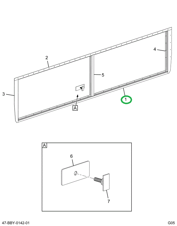2211643C1 TRIM   LUGGAGE BOX LOWER 114