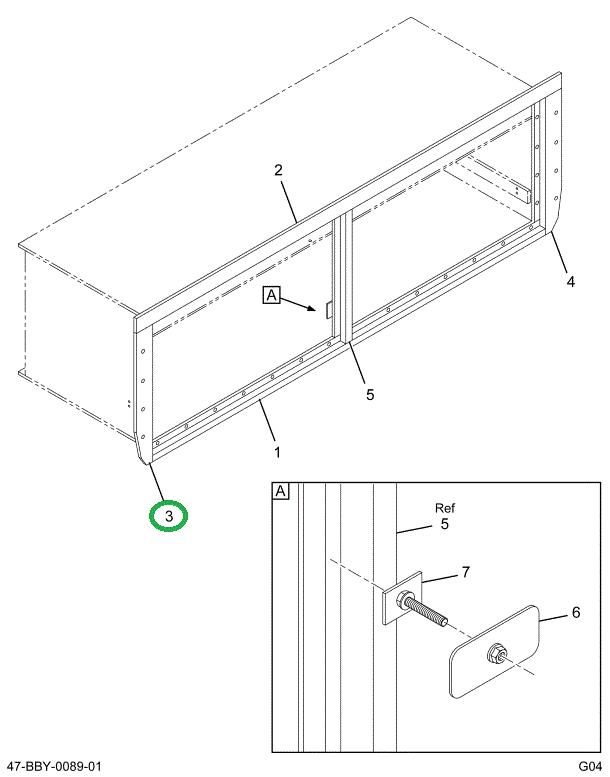 2211659C2 Trim, Luggage Box, End, Bus