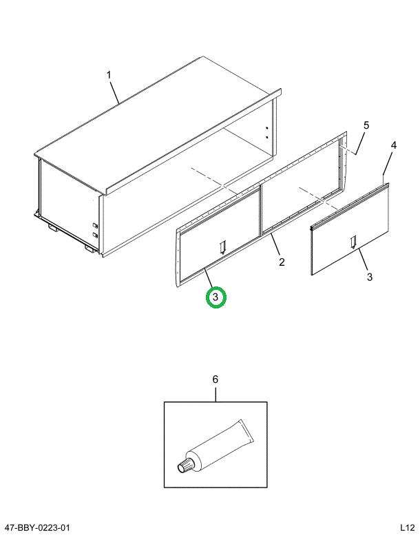 2211680C3 DOOR  LUG BOX  ASSY 66X22