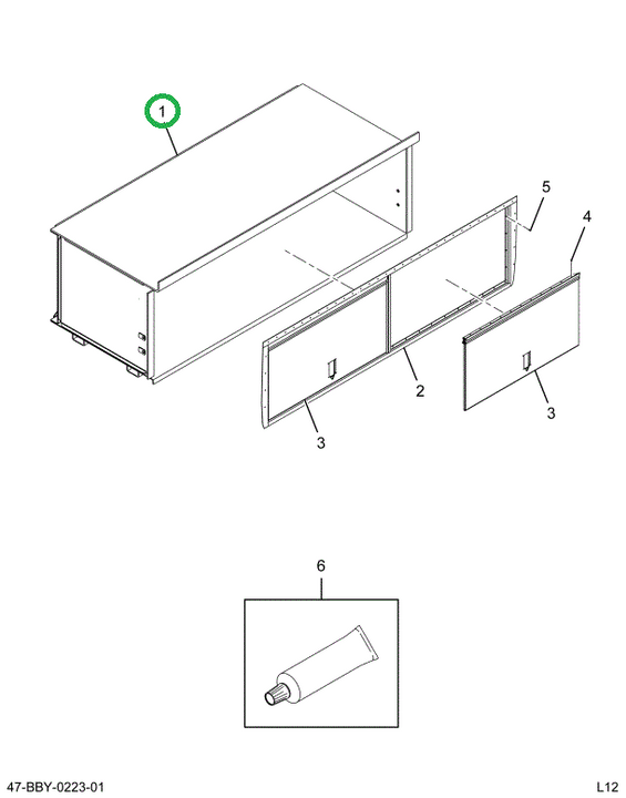 2211734C7 Box, Luggage, W/o Doo