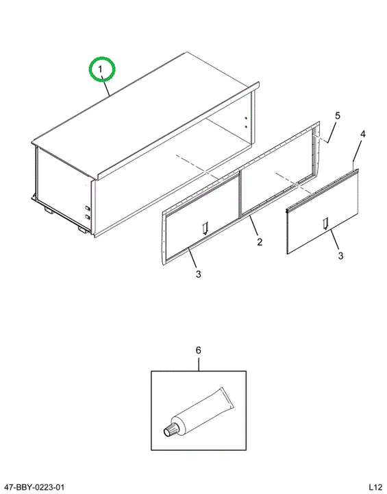 2211736C7 Box Assembly Luggage Without D