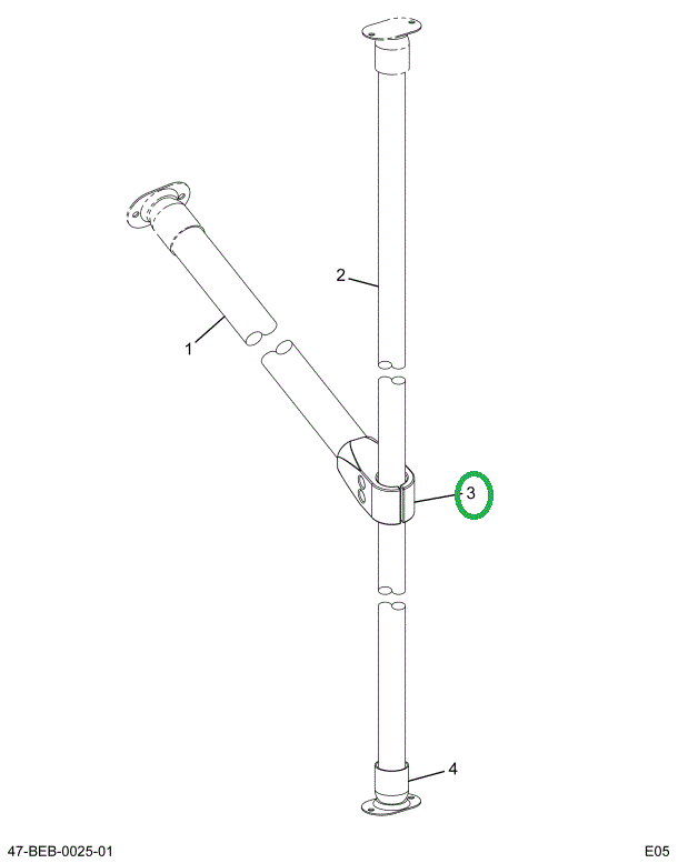 2211831C1 STANCHION ELBOW MTG VERTICAL