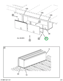 2211885C3 Seal, Luggage Box Door, Bus, 7