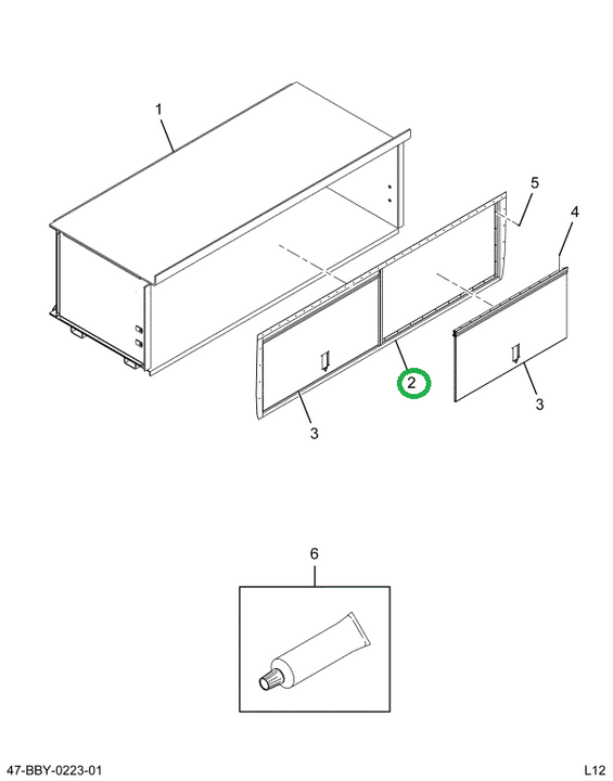 2212140C3 Frame, Luggage Box, Bus, W/o D