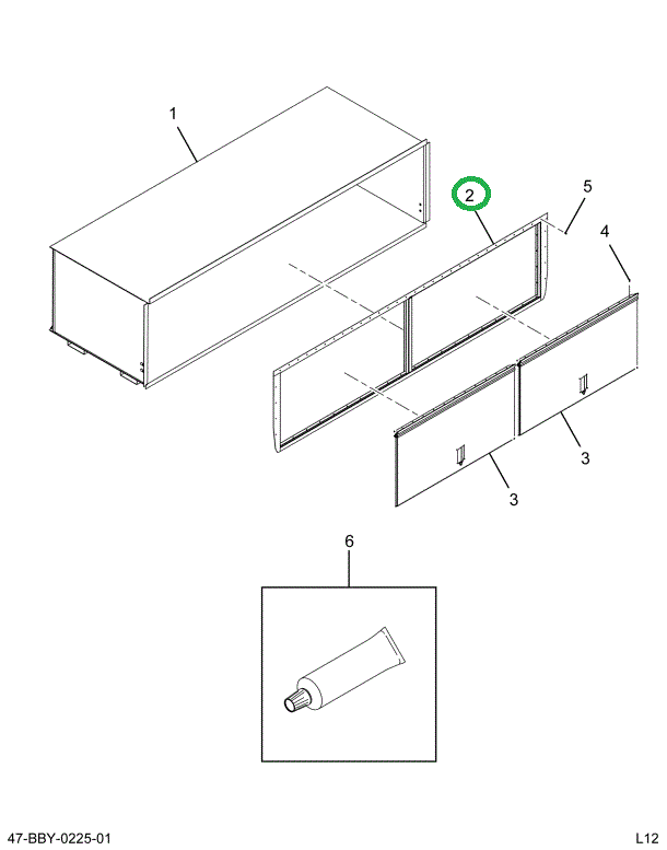 2212141C4 Frame, Lug Box, Bus Body, Asse