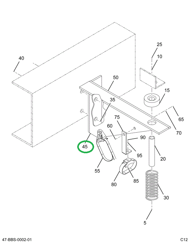 2212223C4 Outrigger Front Body Mounting