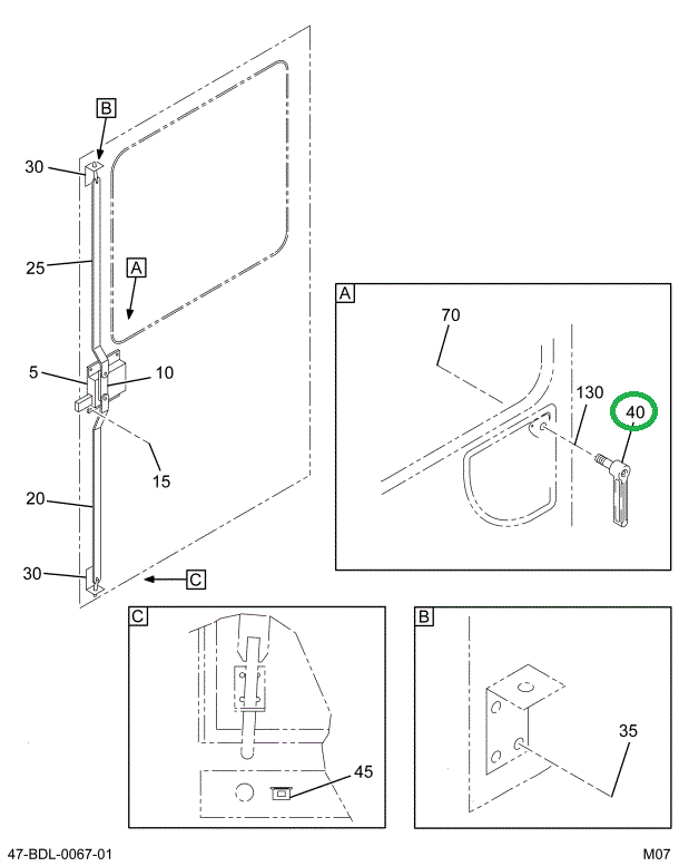 2212303C1 HANDLE-DOOR OUTSIDE CHROME F