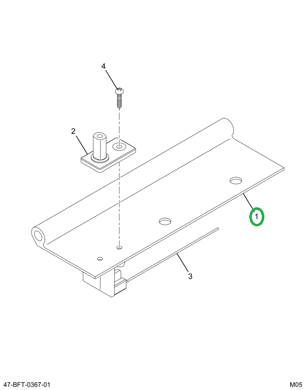 2212325C1 EXTRUSION  ALUMINUM  KICK OUT