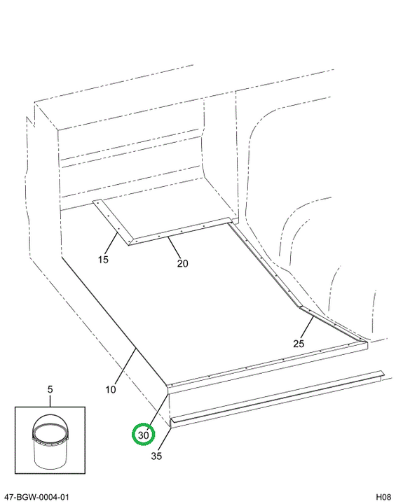 2212418C1 Moulding, Trim Driver Pedestal