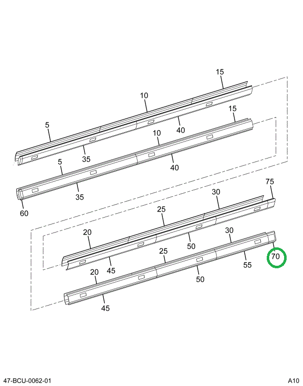 2212519C1 END  COVER  LIGHT BAR LH REAR
