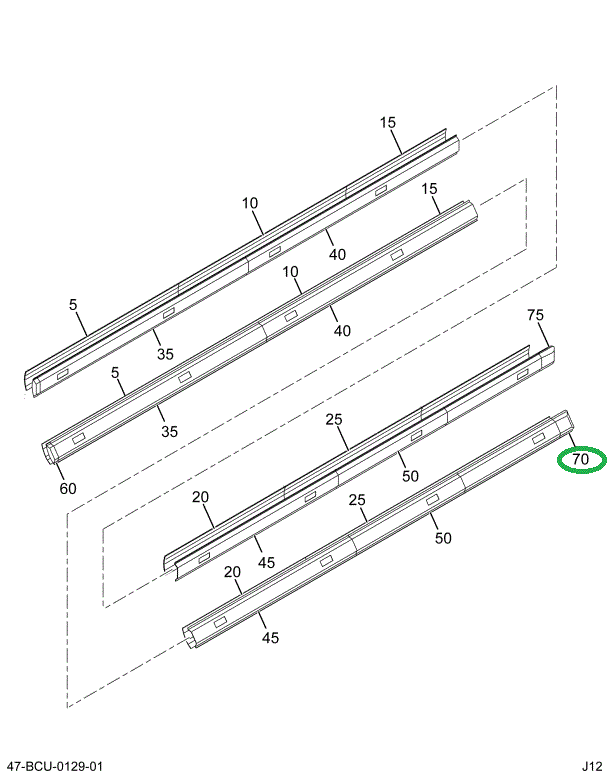 2212520C1 End, Cover Light Bar Rear Left