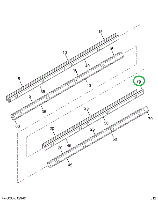 2212523C1 End, Cover Light Bar Right Rea
