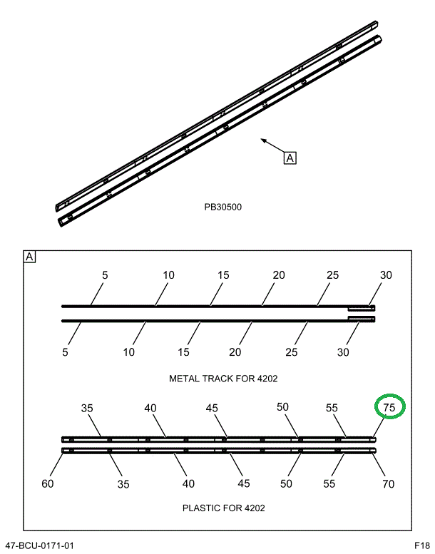 2212524C1 End, Cover Light Bar Right Rea