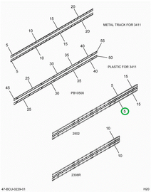2212543C3 Support, Light Bar 2.5 Bow Plu