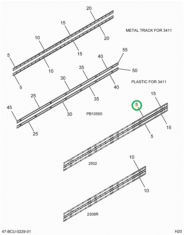 2212544C3 SUPPORT  LIGHT BAR 2.5 BOW