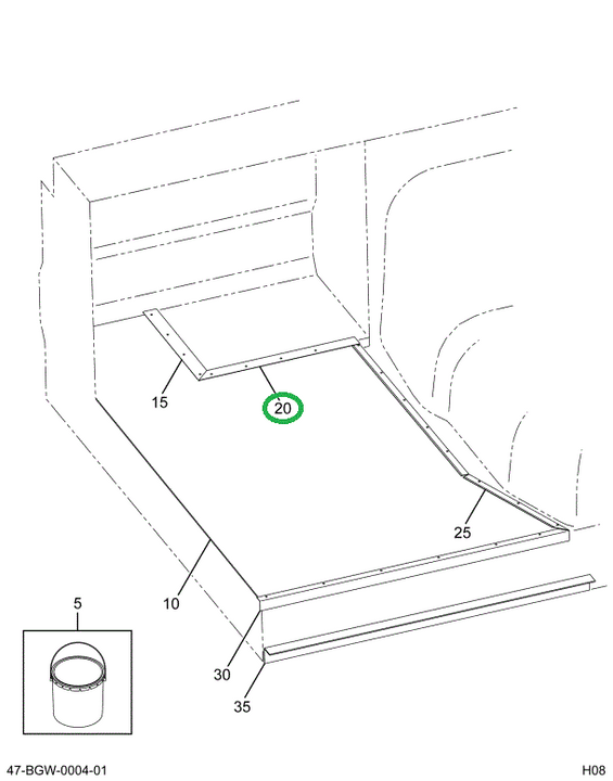 2212577C1 Moulding, Trim Driver Pedestal