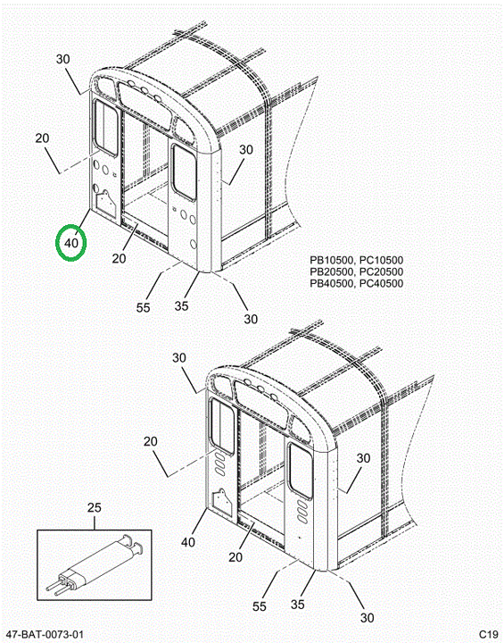 2212587C3 PANEL, REAR OUTER, BUS BODY, L