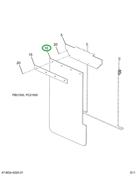 2212614C1 Mud- Flap Rear 24 X 26