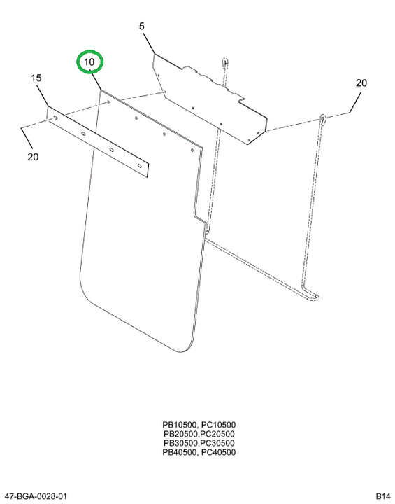 2212619C1 Mudflap, Rear 24 In. X 26 In.