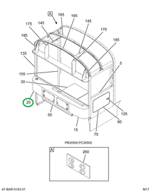 2212693C2 Panel, Cowl R Bot W/7in Amber