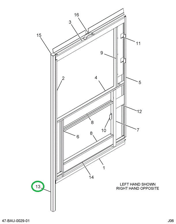2212742C1 Post, Right Hand 62.28