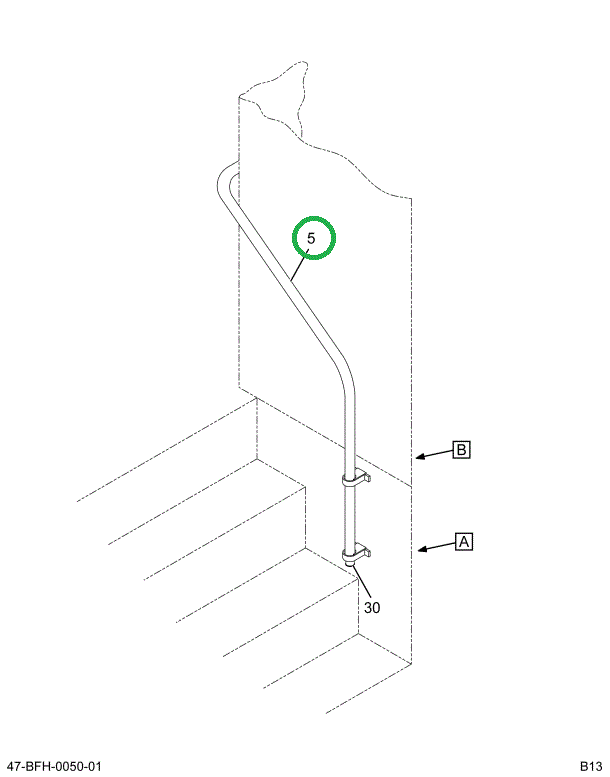 2212810C1 Rail, Hand, Entrance, Bus, Out