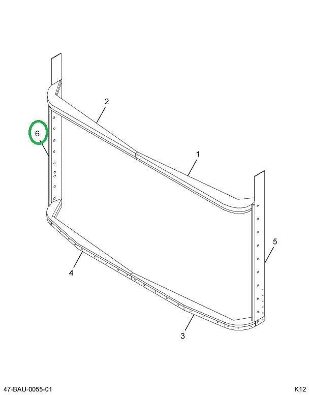 2212882C3 PANEL , POST R W/4PIECE WINDSH