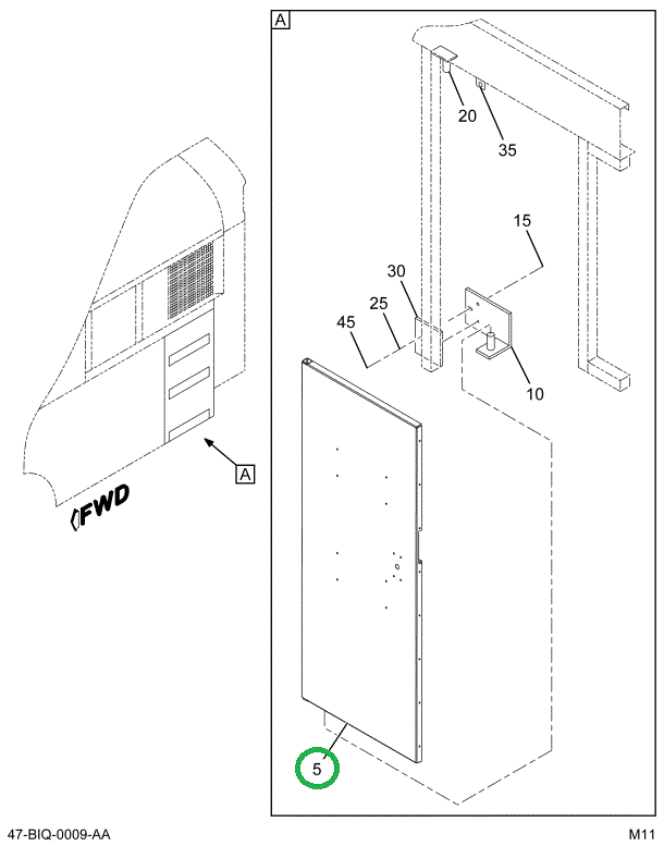 2213100C91 Door Assembly, Engine Access L