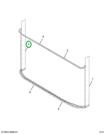 2214643C3 Panel, R 2 Pc Windshield Post