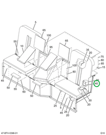 2215835C3 Support, Seat Back Rear Davenp