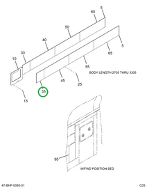 2215853C2 Lining, Lower 1 Bow Plus 9 Rig